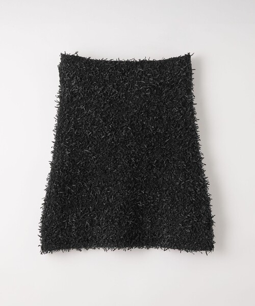 EMMEL REFINES（エメルリファインズ）の「＜EMMEL REFINES＞EM テープヤーン フェザーライク ミニスカート（スカート・レディース・ブラック/ベージュ・FREE）」の15枚目の写真