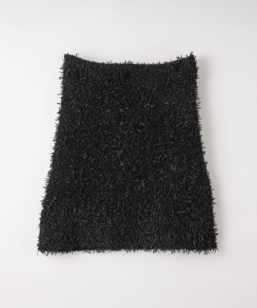 EMMEL REFINES（エメルリファインズ）の「＜EMMEL REFINES＞EM テープヤーン フェザーライク ミニスカート（スカート・レディース・ブラック/ベージュ・FREE）」の16枚目の写真