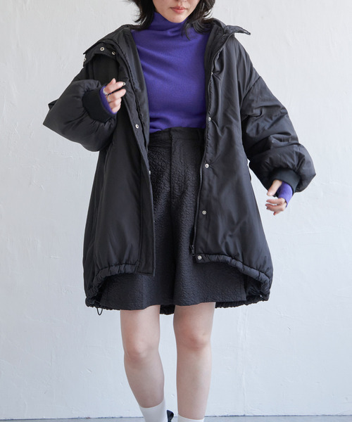 VENCEEXCHANGE（ヴァンスエクスチェンジ）の「ミドル丈中綿モンスターパーカー（ダウンジャケット/コート・レディース・ブラック/オリーブ/オフホワイト・FREE）」の9枚目の写真