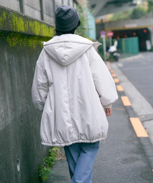 セール】ミドル丈中綿モンスターパーカー（ダウンジャケット/コート