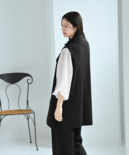 STYLE DELI（スタイルデリ）の「【BLK001】ドライタッチニットベストセットアップ（セットアップ・レディース・グレー/ブラック・FREE）」の10枚目の写真