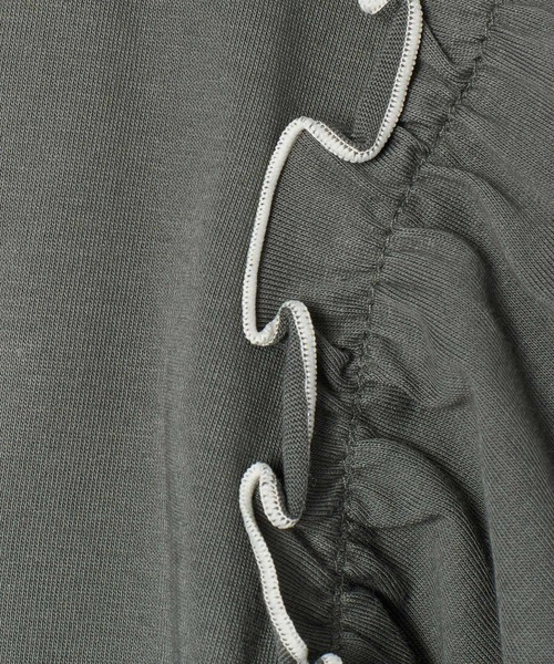 ROPE' PICNIC（ロペピクニック）の「【KIDS】オーバーサイズチュニックトップス（Tシャツ/カットソー・キッズ・チャコールグレー/カーキ・S/M/L）」の11枚目の写真