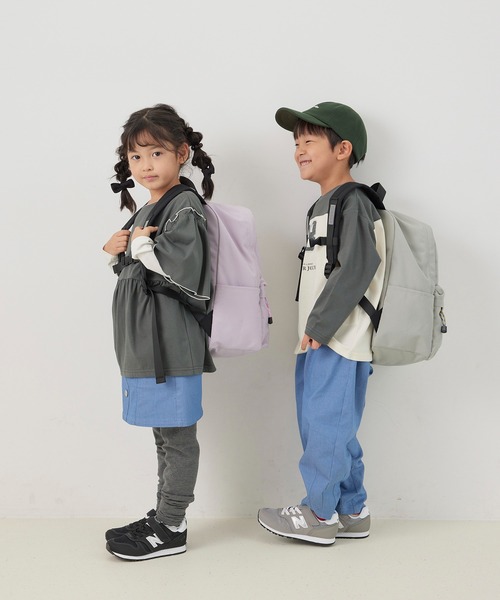 ROPE' PICNIC（ロペピクニック）の「【KIDS】オーバーサイズチュニックトップス（Tシャツ/カットソー・キッズ・チャコールグレー/カーキ・S/M/L）」の19枚目の写真