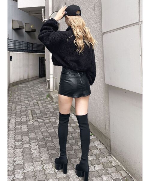 Darich ハーフジップリブニットミニワンピース BLK D05767EW05270_1_l.jpg