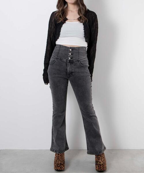 WEGO（ウィゴー）の「WEGO/ストーム付きワイドヒールショートブーツ（ブーツ・レディース・その他1/その他2/シルバー/ブラック・MEDIUM/LARGE）」の11枚目の写真