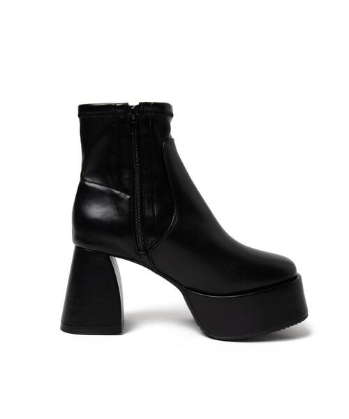 WEGO（ウィゴー）の「WEGO/ストーム付きワイドヒールショートブーツ（ブーツ・レディース・その他1/その他2/シルバー/ブラック・MEDIUM/LARGE）」の20枚目の写真