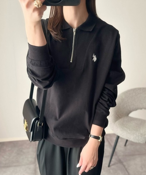 韓国人気 [POLO] 半ジップアップ スウェットシャツ 5color セール】Ada./U.S. POLO ASSN.ユーエスポロアッスン ライン