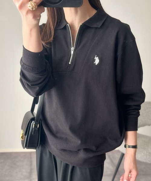 セール】U.S. POLO ASSN. Ada.別注 長袖 ハーフジップ