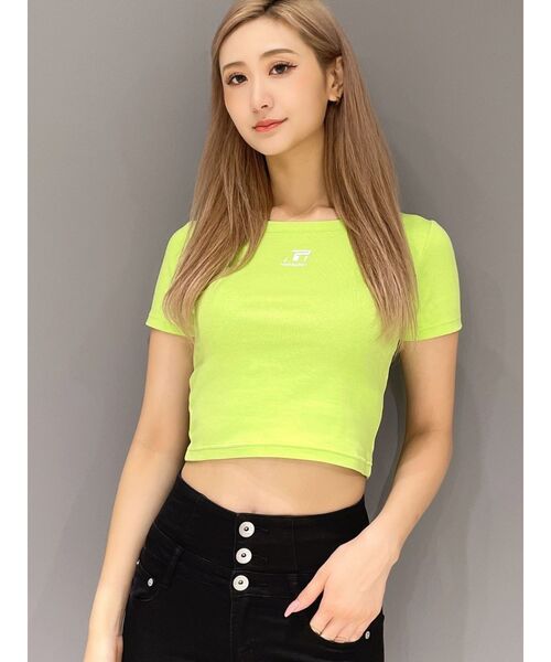 GYDA（ジェイダ）の「noobgydiesショートＴシャツ（Tシャツ/カットソー・レディース・ピンク/グリーン/ブラック/グレー/オフホワイト・FREE）」の13枚目の写真