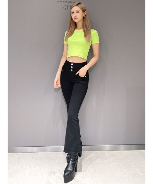 GYDA（ジェイダ）の「noobgydiesショートＴシャツ（Tシャツ/カットソー・レディース・ピンク/グリーン/ブラック/グレー/オフホワイト・FREE）」の17枚目の写真