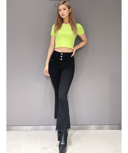 GYDA（ジェイダ）の「noobgydiesショートＴシャツ（Tシャツ/カットソー・レディース・ピンク/グリーン/ブラック/グレー/オフホワイト・FREE）」の18枚目の写真