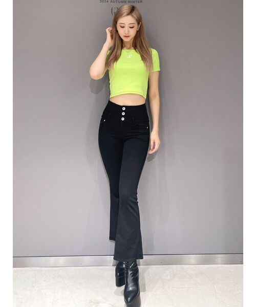 GYDA（ジェイダ）の「noobgydiesショートＴシャツ（Tシャツ/カットソー・レディース・ピンク/グリーン/ブラック/グレー/オフホワイト・FREE）」の19枚目の写真