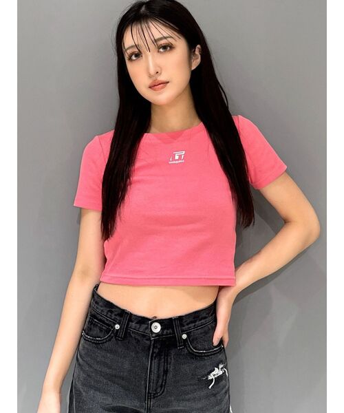 GYDA（ジェイダ）の「noobgydiesショートＴシャツ（Tシャツ/カットソー・レディース・ピンク/グリーン/ブラック/グレー/オフホワイト・FREE）」の22枚目の写真