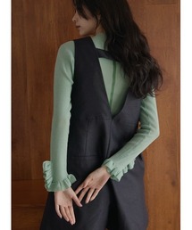 【50%OFF】  袖フリルシアーニット　COEL　コエル　ニット COEL ニット セーター 袖フリルシアーニット レディース