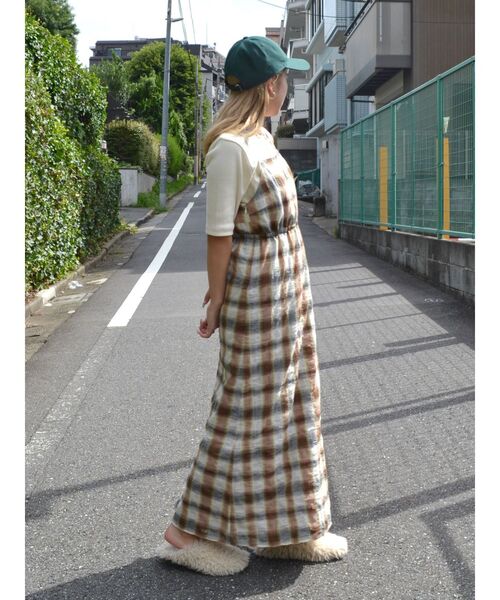 Ungrid（アングリッド）の「チェックキャミワンピース（ワンピース・レディース・ブルー/オレンジ・FREE）」の8枚目の写真