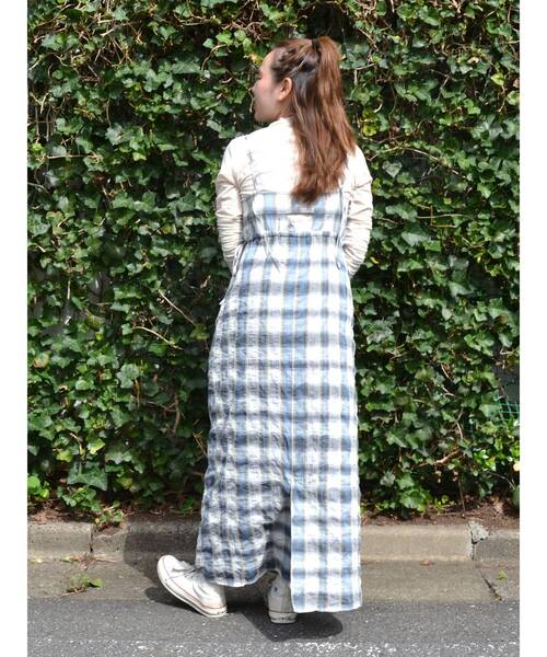 Ungrid（アングリッド）の「チェックキャミワンピース（ワンピース・レディース・ブルー/オレンジ・FREE）」の12枚目の写真