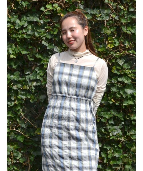 Ungrid（アングリッド）の「チェックキャミワンピース（ワンピース・レディース・ブルー/オレンジ・FREE）」の13枚目の写真