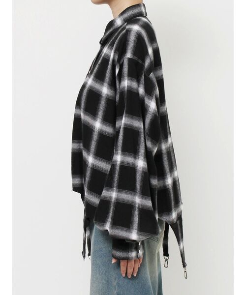 jouetie（ジュエティ）の「2WAYレングスガーターシャツ（シャツ/ブラウス・レディース・ブラック/オフホワイト・MEDIUM）」の3枚目の写真