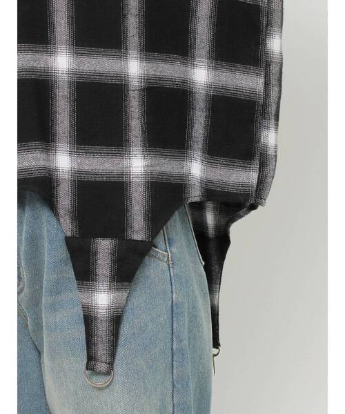 jouetie（ジュエティ）の「2WAYレングスガーターシャツ（シャツ/ブラウス・レディース・ブラック/オフホワイト・MEDIUM）」の7枚目の写真