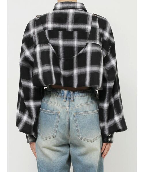 jouetie（ジュエティ）の「2WAYレングスガーターシャツ（シャツ/ブラウス・レディース・ブラック/オフホワイト・MEDIUM）」の10枚目の写真