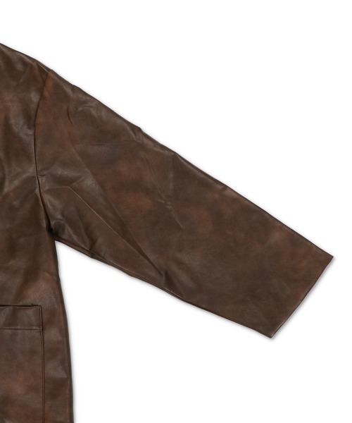 SPINNS（スピンズ）の「合成皮革ダブルテーラードジャケット（テーラードジャケット・レディース・ブラック/ブラウン・ONESIZE）」の13枚目の写真