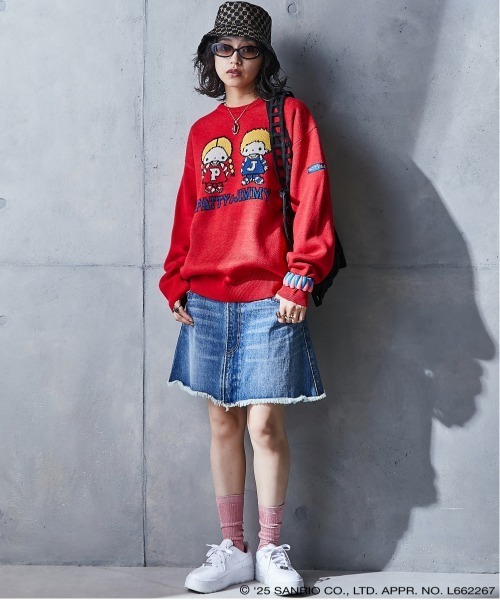 sanrio(サンリオ)の「パティ&ジミー/ジャガードニットプルオーバー <大きいサイズ有>GEVS.(ニット/セーター・レディース・レッド/アイボリー/グレー/ブラック・LL/3L/4L/5L/M/L)」の19枚目の写真