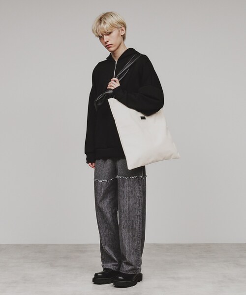【新品】タケオキクチ　ショルダーバッグ　グレー tk.TAKEO KIKUCHI｜ビッグショルダーバッグ | Rakuten Fashion