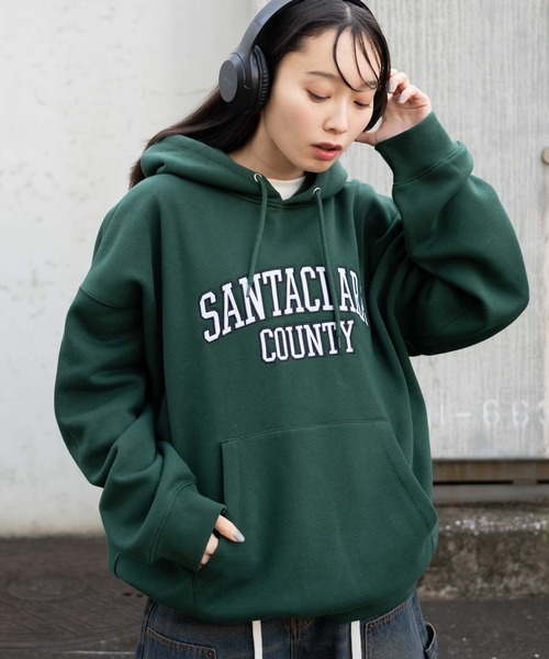 WEGO（ウィゴー）の「WEGO/ワッペンロゴパーカー（パーカー・メンズ・アッシュグレー/ダークグリーン/グレー系その他/ネイビー/ブラウン・LARGE/MEDIUM）」の4枚目の写真