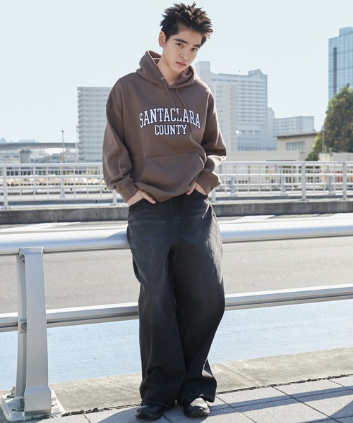 WEGO（ウィゴー）の「WEGO/ワッペンロゴパーカー（パーカー・メンズ・アッシュグレー/ダークグリーン/グレー系その他/ネイビー/ブラウン・LARGE/MEDIUM）」の6枚目の写真