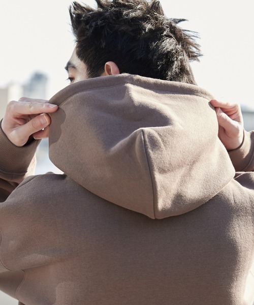 WEGO（ウィゴー）の「WEGO/ワッペンロゴパーカー（パーカー・メンズ・アッシュグレー/ダークグリーン/グレー系その他/ネイビー/ブラウン・LARGE/MEDIUM）」の7枚目の写真