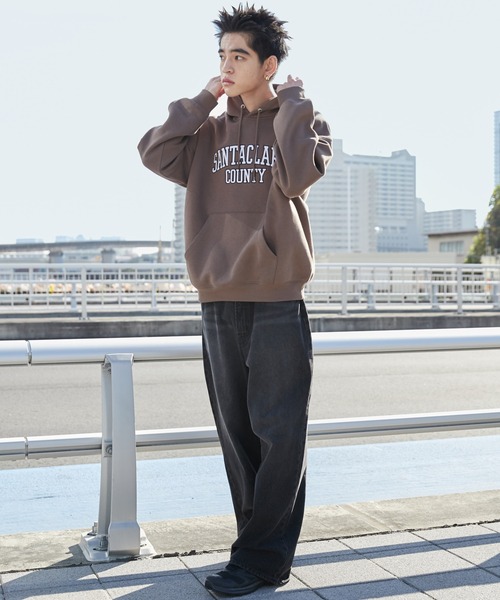 WEGO（ウィゴー）の「WEGO/ワッペンロゴパーカー（パーカー・メンズ・アッシュグレー/ダークグリーン/グレー系その他/ネイビー/ブラウン・LARGE/MEDIUM）」の11枚目の写真