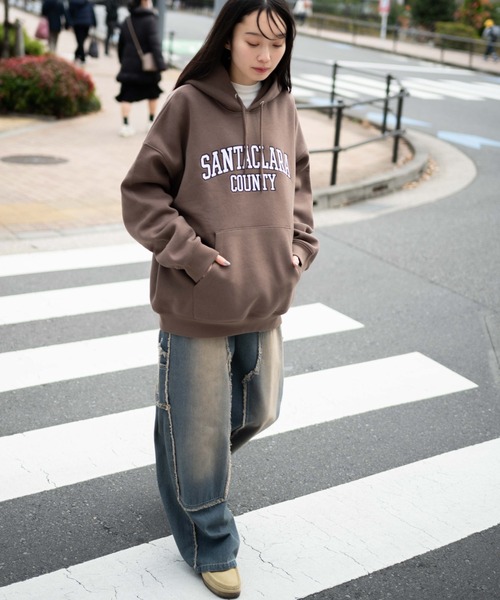 WEGO（ウィゴー）の「WEGO/ワッペンロゴパーカー（パーカー・メンズ・アッシュグレー/ダークグリーン/グレー系その他/ネイビー/ブラウン・LARGE/MEDIUM）」の14枚目の写真