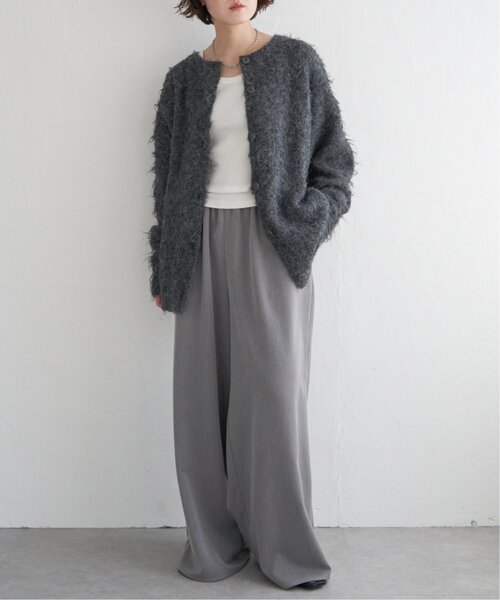 notch.（ノッチ）の「起毛クルーネックニットカーデ（カーディガン/ボレロ・レディース・グレー/チャコール・M）」の20枚目の写真