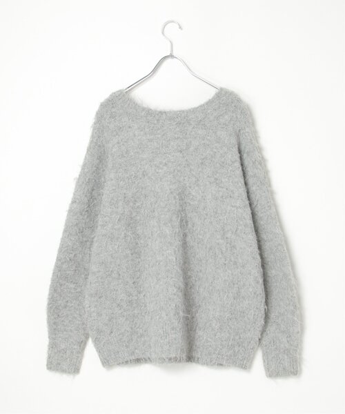 notch.（ノッチ）の「起毛クルーネックニットカーデ（カーディガン/ボレロ・レディース・グレー/チャコール・M）」の19枚目の写真