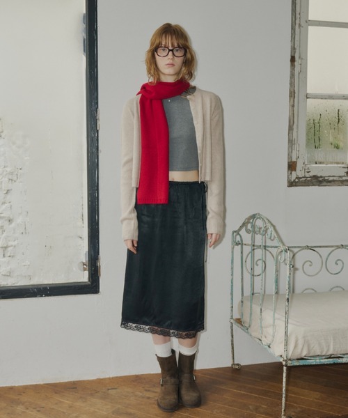 GIUNON(ジウノン)の「long sleeve knit cardigan / ロングスリーブニットカーディガン(カーディガン/ボレロ・レディース・グレー/ブラック/ベージュ/ブラウン/ピンク・FREE)」の18枚目の写真