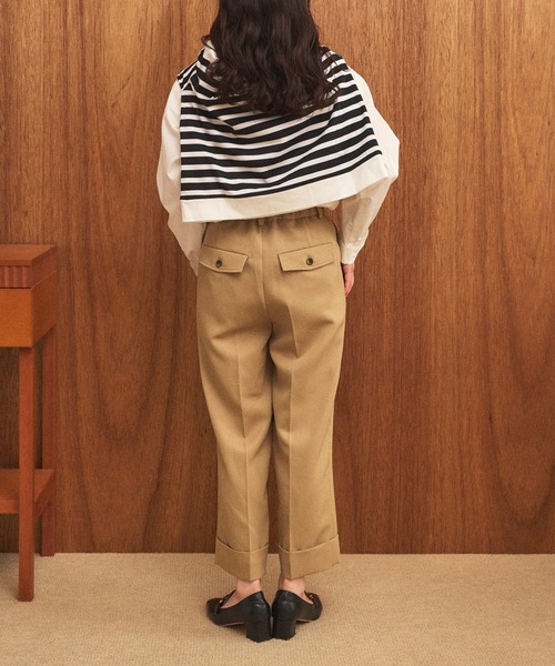 Sirin(シリン)の「ワイドクロップドパンツ【2サイズ展開】(その他パンツ・レディース・ベージュ/ネイビー/ピンク・X-SMALL/SMALL)」の15枚目の写真