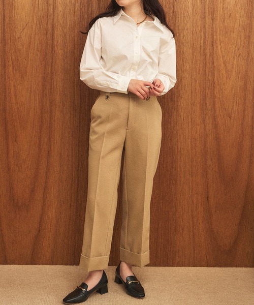 Sirin(シリン)の「ワイドクロップドパンツ【2サイズ展開】(その他パンツ・レディース・ベージュ/ネイビー/ピンク・X-SMALL/SMALL)」の16枚目の写真