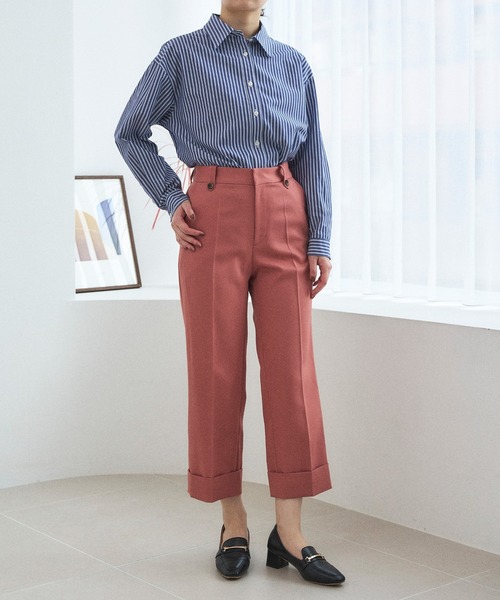 Sirin(シリン)の「ワイドクロップドパンツ【2サイズ展開】(その他パンツ・レディース・ベージュ/ネイビー/ピンク・X-SMALL/SMALL)」の17枚目の写真