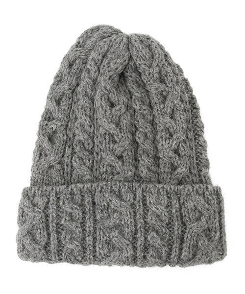 B:MING by BEAMS（ビーミングバイビームス）の「STEWART AUSTIN / CableBobcap（ニットキャップ/ビーニー・メンズ・グレー/レッド系その他/ブルー系その他/ネイビー・ONE SIZE）」の8枚目の写真