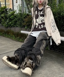 FREE WORLD ORDER | ストリートファッション FREE WORLD ORDER フリーワールドオーダー F.V.V.O エフブイブイオー×XU エックスユーコラボ XU EXCLUSIVE THICK SOLED BOOTS 厚底シューズ 厚底ファーブーツ ハイカットブーツ ハイカットスニーカー シューズ 靴(ブーツ)