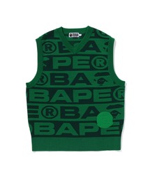 A BATHING APE(AxCVOGCv)LUX SPORT PATTERN KNIT VEST(jbg/Z[^[)