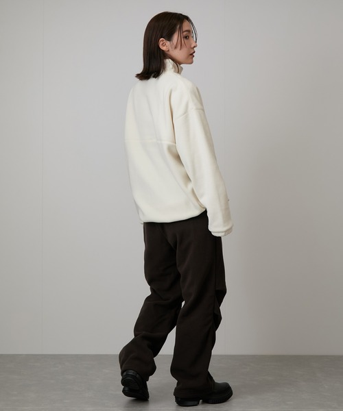 NERGY（ナージー）の「【保温】フリースハーフジッププルオーバー（その他トップス・レディース・ホワイト/ダークブラウン・FREE）」の5枚目の写真