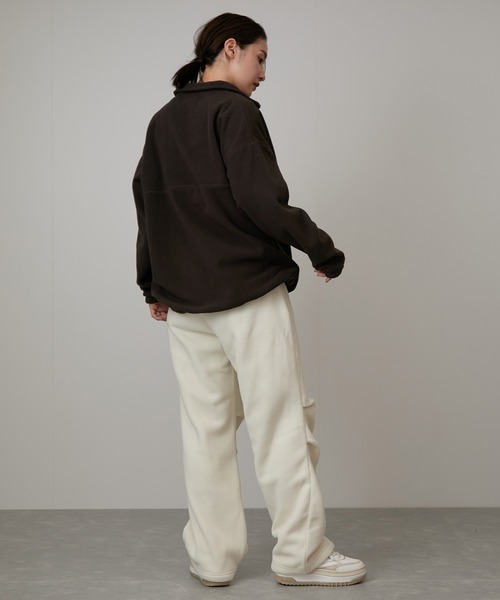 NERGY（ナージー）の「【保温】フリースハーフジッププルオーバー（その他トップス・レディース・ホワイト/ダークブラウン・FREE）」の9枚目の写真