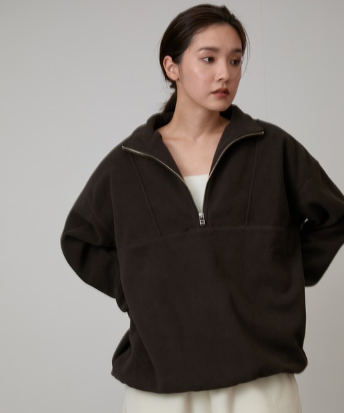 NERGY（ナージー）の「【保温】フリースハーフジッププルオーバー（その他トップス・レディース・ホワイト/ダークブラウン・FREE）」の20枚目の写真