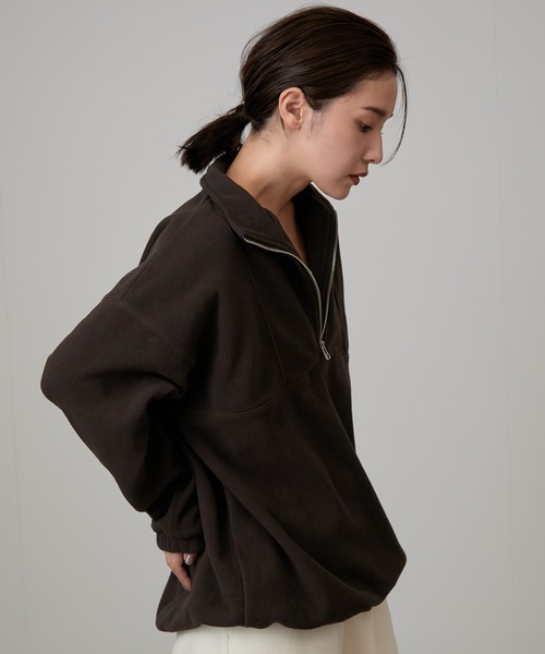 NERGY（ナージー）の「【保温】フリースハーフジッププルオーバー（その他トップス・レディース・ホワイト/ダークブラウン・FREE）」の21枚目の写真