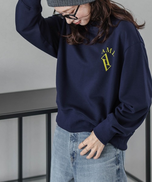 AMELY(エミリー)の「ロゴスウェットプルオーバー(スウェット・レディース・ブラック/ネイビー/グレー・フリー)」の14枚目の写真