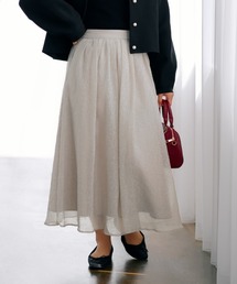 エンボスタックフレアスカート【低身長・小柄女性】