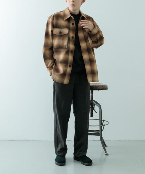 ITEMS URBANRESEARCH（アイテムズ アーバンリサーチ）の「オンブレチェック クルーザージャケット（その他アウター・メンズ・ダークグレー/ブラウン・MEDIUM/LARGE）」の10枚目の写真