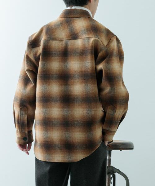 ITEMS URBANRESEARCH（アイテムズ アーバンリサーチ）の「オンブレチェック クルーザージャケット（その他アウター・メンズ・ダークグレー/ブラウン・MEDIUM/LARGE）」の18枚目の写真