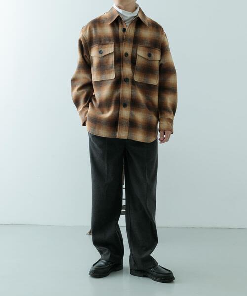 ITEMS URBANRESEARCH（アイテムズ アーバンリサーチ）の「オンブレチェック クルーザージャケット（その他アウター・メンズ・ダークグレー/ブラウン・MEDIUM/LARGE）」の17枚目の写真